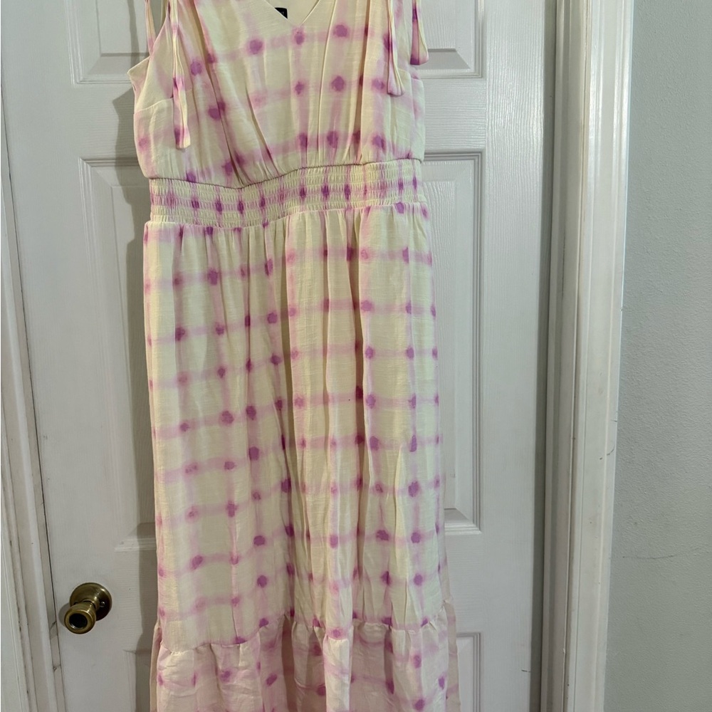 Lane Bryant Pink and Cream Kids Casual Dress